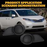 Jecoupoon 2PCS Fog Light Bezel Covers for Sienna