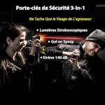 3-in-1 Women's Safety Alarm & Pepper Spray Keychain