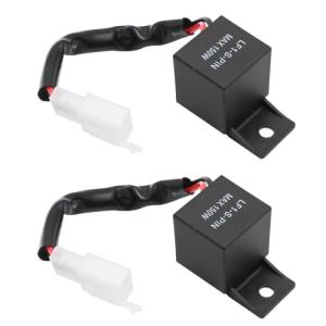 2 Pcs 12V Motorcycle Flasher Relay Connectors