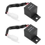 2 Pcs 12V Motorcycle Flasher Relay Connectors