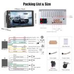 7" Car Stereo with Bluetooth, USB, FM Radio