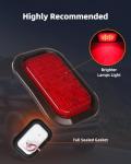 LBRST 12 LED Rectangle Truck Trailer Brake Lights