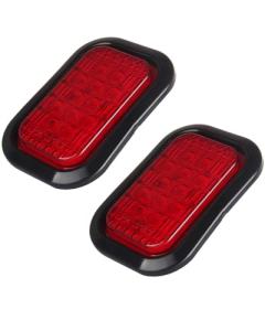 Red 12 LED Trailer Tail Lights - 2 Pack