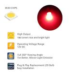 Bright Red LED Dashboard Bulbs for Ford Explorer