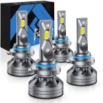 FORENNER 9005/HB3 9006/HB4 LED Driving Light Bulb, 120000LM 12X Ultra-Bright 6500K White, 1:1 Size Easy Install HB3 HB4 Fog Light Bulbs, CANbus Ready, Back Up Light Assemblies Pack of 4