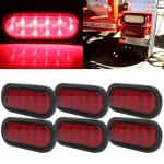 6" Oval LED Trailer Light Kit with 10 Markers