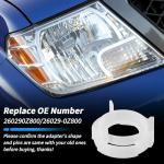 Motoforti 2pc Headlight Bulb Retainer Ring Set