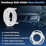 Motoforti 2pc Headlight Bulb Retainer Ring Set