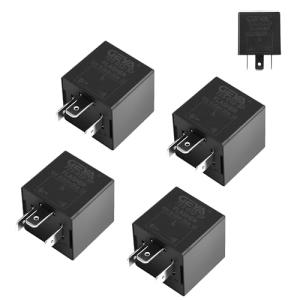 4-Pack 3 Pin Electronic Flasher Relay, 12V