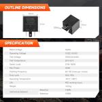 4-Pack 3 Pin Electronic Flasher Relay, 12V