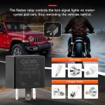 4-Pack 3 Pin Electronic Flasher Relay, 12V