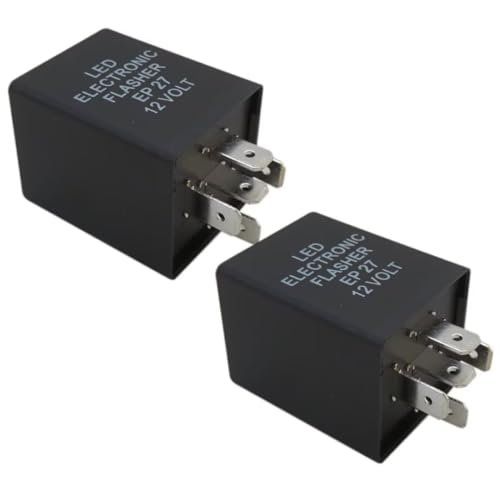 2 Pack Adjustable 3-Pin LED Flasher Relay