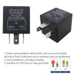 2 Pack Adjustable 3-Pin LED Flasher Relay