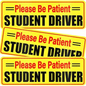 Student Driver Magnet for Car - Reflective Novice Driver Sticker