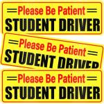 Student Driver Magnet for Car - Reflective Novice Driver Sticker