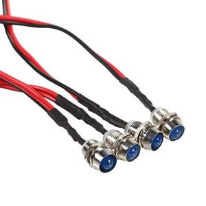 Blue 8mm LED Dash Indicator Lights - 4 Pack