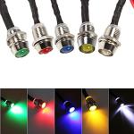 Blue 8mm LED Dash Indicator Lights - 4 Pack