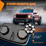 Nilight 12 Inch Magnetic Strobe Lights for Vehicles