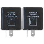 12V 2-Pack LED Flasher Relay for Cars & Motorcycles