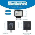 12V 2-Pack LED Flasher Relay for Cars & Motorcycles