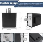 2PCS 12V Adjustable LED Flasher Relay for Cars