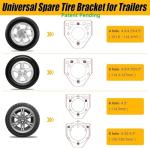 Heavy Duty Spare Tire Carrier for Trailers, Holds 160 Lbs