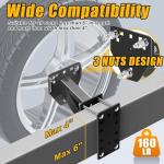 Heavy Duty Spare Tire Carrier for Trailers, Holds 160 Lbs
