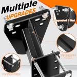 Kunzye Spare Tire Mount for Trailer, Black Steel