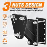 Kunzye Spare Tire Mount for Trailer, Black Steel