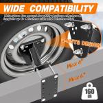 Kunzye Spare Tire Mount for Trailer, Black Steel