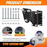 Kunzye Spare Tire Mount for Trailer, Black Steel