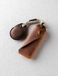 Vintage Leather AirTag Holder Key Ring Accessory