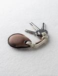 Vintage Leather AirTag Holder Key Ring Accessory