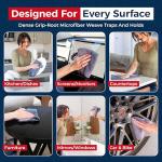 Microfiber Cleaning Cloth: 12-Pack Grey, 12.6"x12.6" - High Performance