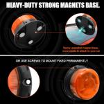 AnTom Wireless Magnetic Amber Strobe Light