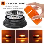 AnTom Wireless Magnetic Amber Strobe Light
