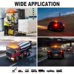 AnTom Wireless Magnetic Amber Strobe Light