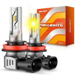 Yellow LED Fog Light Bulbs - 10000LM, 3000K