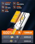 Yellow LED Fog Light Bulbs - 10000LM, 3000K