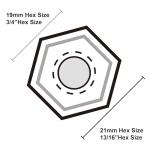 Cartman Universal Wheel Lock Set - Chrome, Antitheft