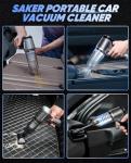 Saker 3-in-1 Car Mini Vacuum Cleaner, Portable & Powerful