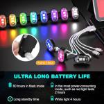 6PCS Wireless LED Car Lights with Remote Control