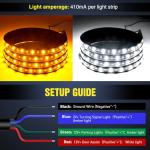 Nilight 70-Inch Truck LED Running Board Lights Set