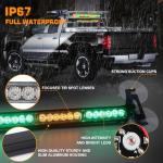 35" Amber Green Emergency Strobe Light Bar