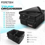 FORTEM Collapsible Car Trunk Organizer with Adjustable Straps