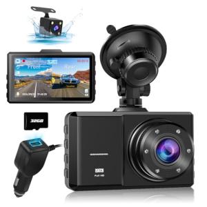 SPADE Dual Dash Cam, Front and Rear, 1296P