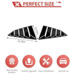 Chevy Camaro Rear Side Window Louvers, Black