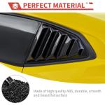 Chevy Camaro Rear Side Window Louvers, Black