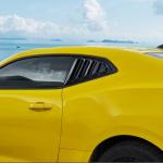 Chevy Camaro Rear Side Window Louvers, Black