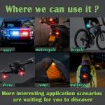 LED Strobe Lights - 4 Pack, RGB Emergency Signals